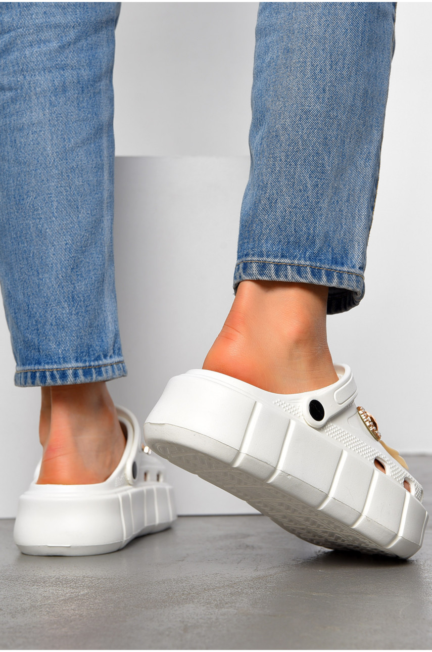 Крокси жіночі білого кольору 152/2-8 196877