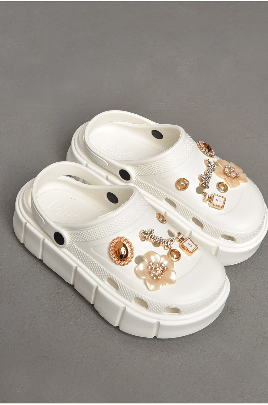 Крокси жіночі білого кольору 152/2-8 196877