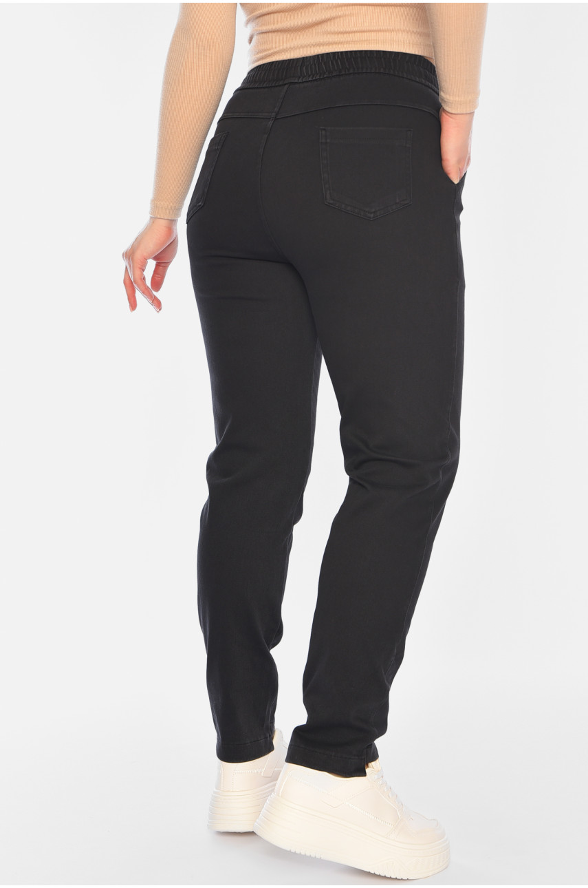 Штаны женские однотонные чёрного цвета 570-2 196886
