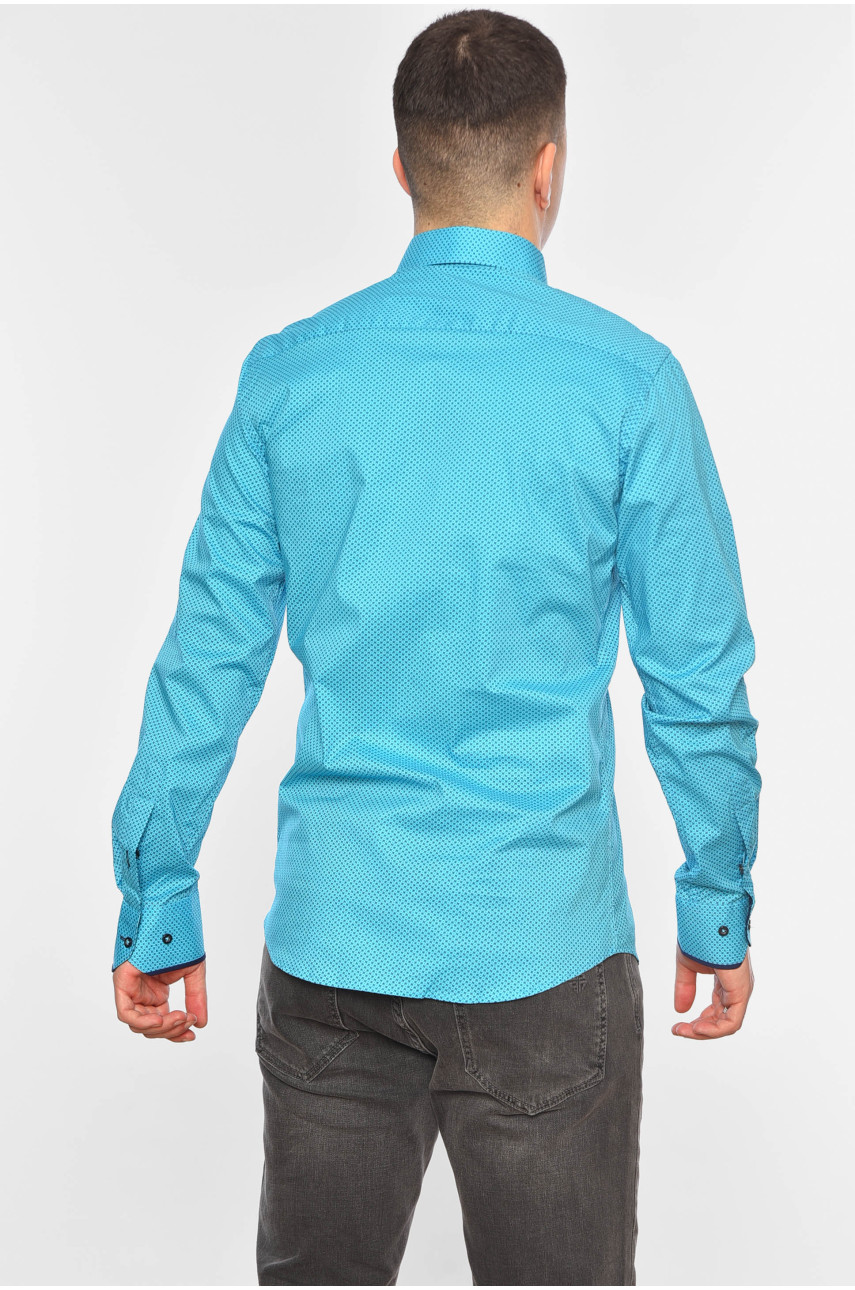 Рубашка мужская бирюзового цвета 2371 196890