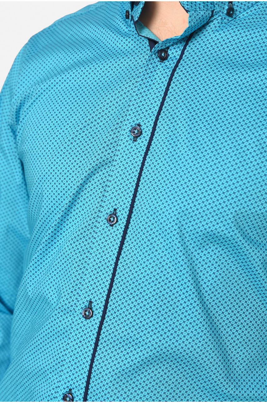 Рубашка мужская бирюзового цвета 2371 196890