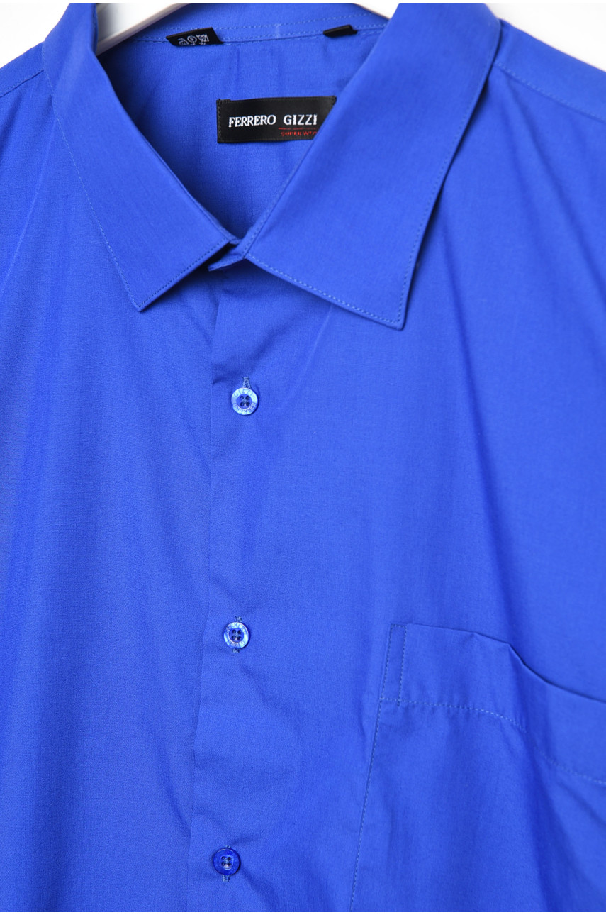 Рубашка мужская батальная синего цвета 1362 196891 Рубашка мужская батальная синего цвета 1362 196891