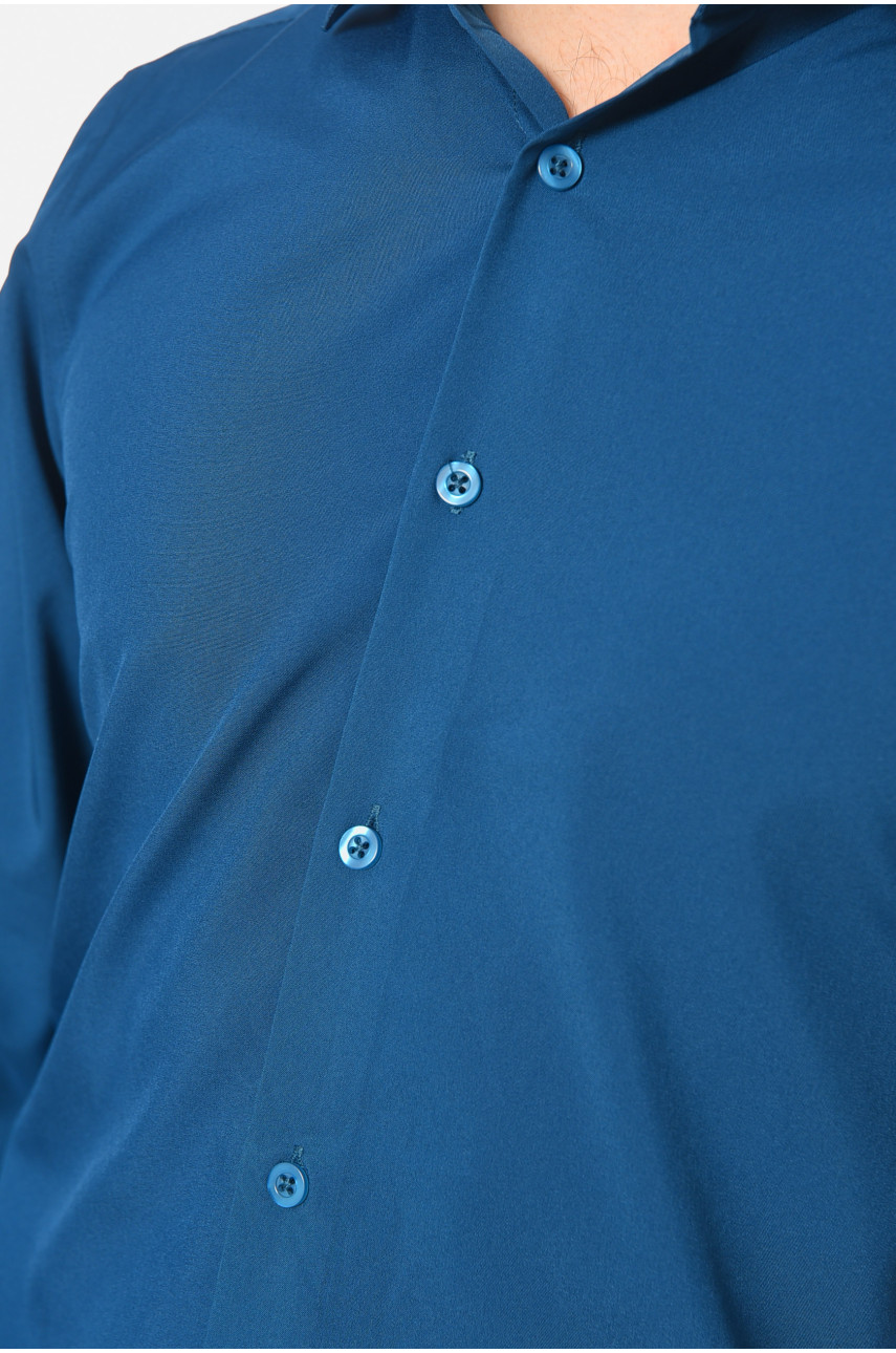 Рубашка мужская однотонная изумрудного цвета 2457 196897