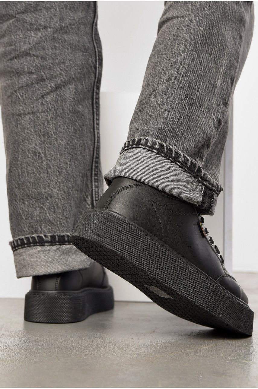Кросівки жіночі чорного кольору на шнурівці 2023-19-1 196904