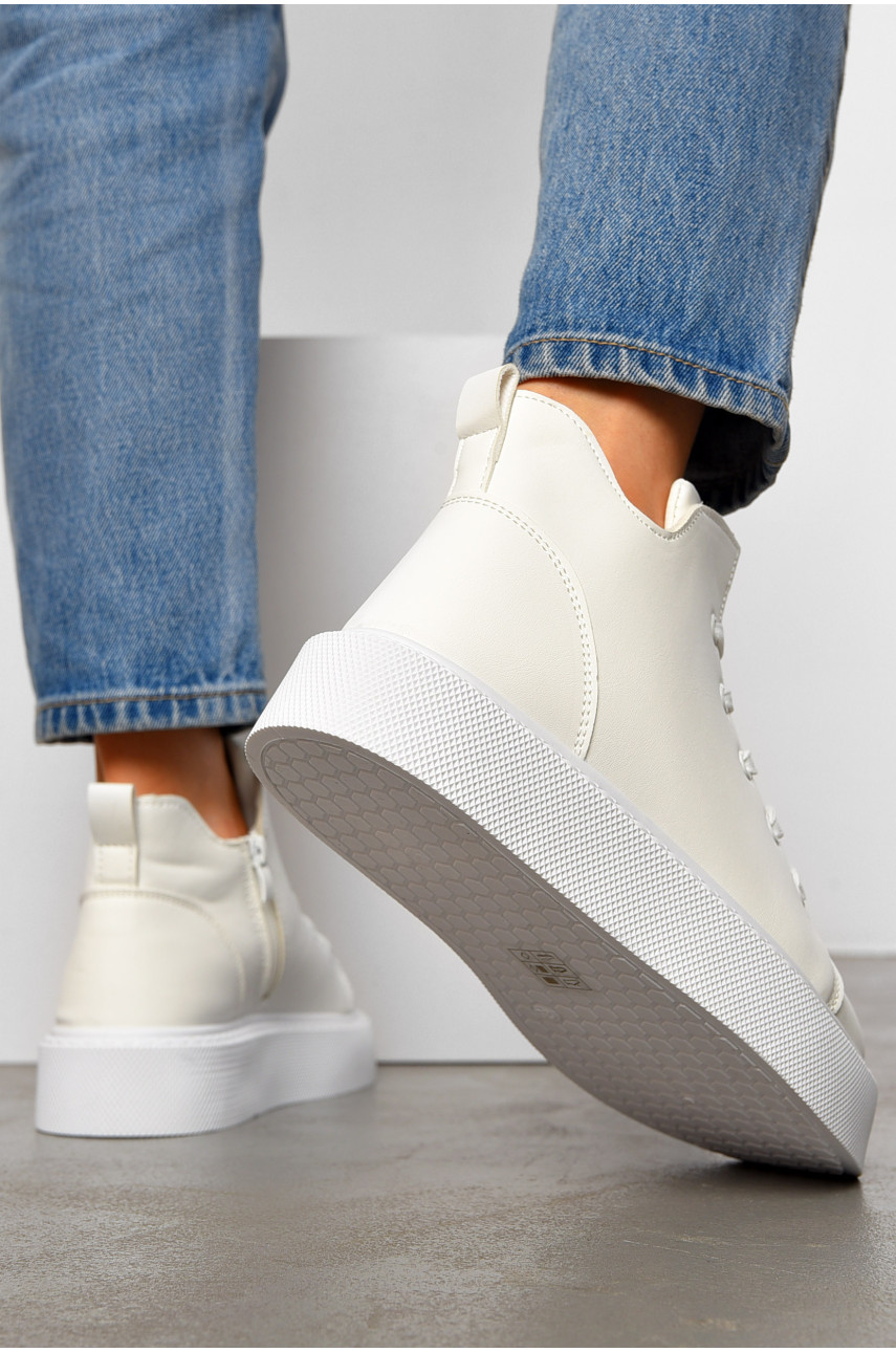 Кросівки жіночі білого кольору на шнурівці 2023-26-2 196908