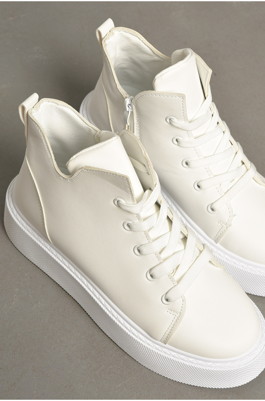 Кросівки жіночі білого кольору на шнурівці 2023-26-2 196908