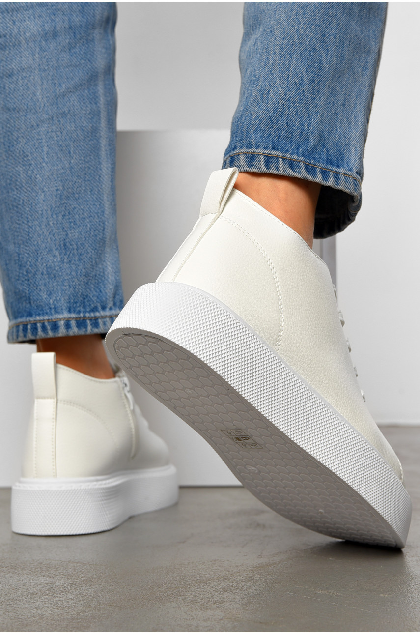 Кросівки жіночі білого кольору на шнурівці 2023-28-2 196909