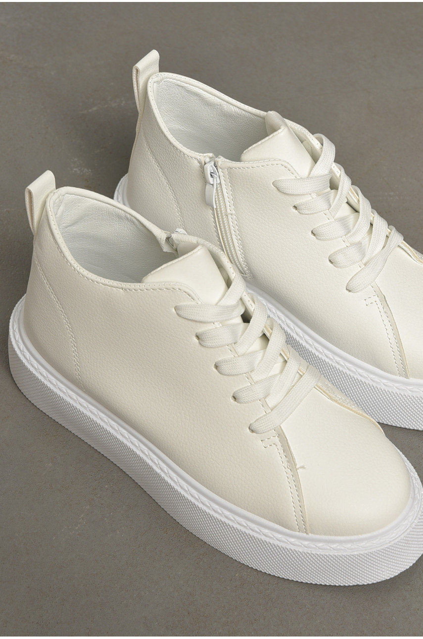 Кросівки жіночі білого кольору на шнурівці 2023-28-2 196909