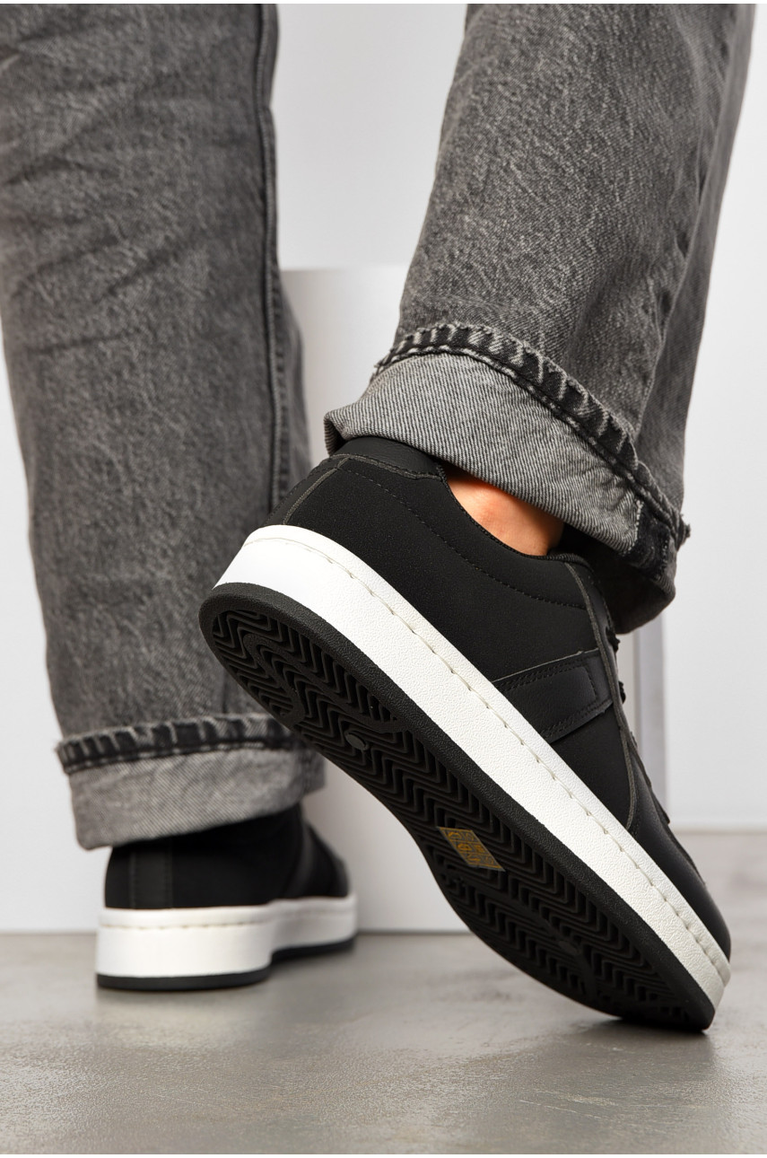 Кросівки жіночі чорного кольору на шнурівці 2025-5-1 196915 Кросівки жіночі чорного кольору на шнурівці 2025-5-1 196915