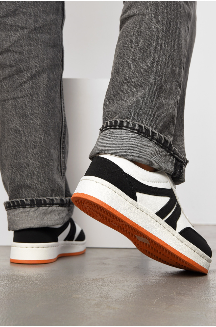 Кросівки жіночі чорно-білого кольору на шнурівці 2025-3-1 196916