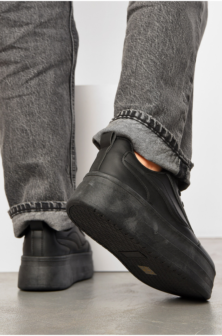 Кросівки жіночі чорного кольору на шнурівці 2024-16-1 196923