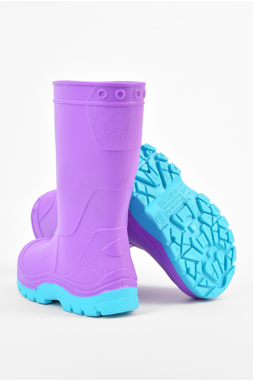 Сапоги резиновые детские сиреневого цвета ISO-9001 196925 Сапоги резиновые детские сиреневого цвета ISO-9001 196925