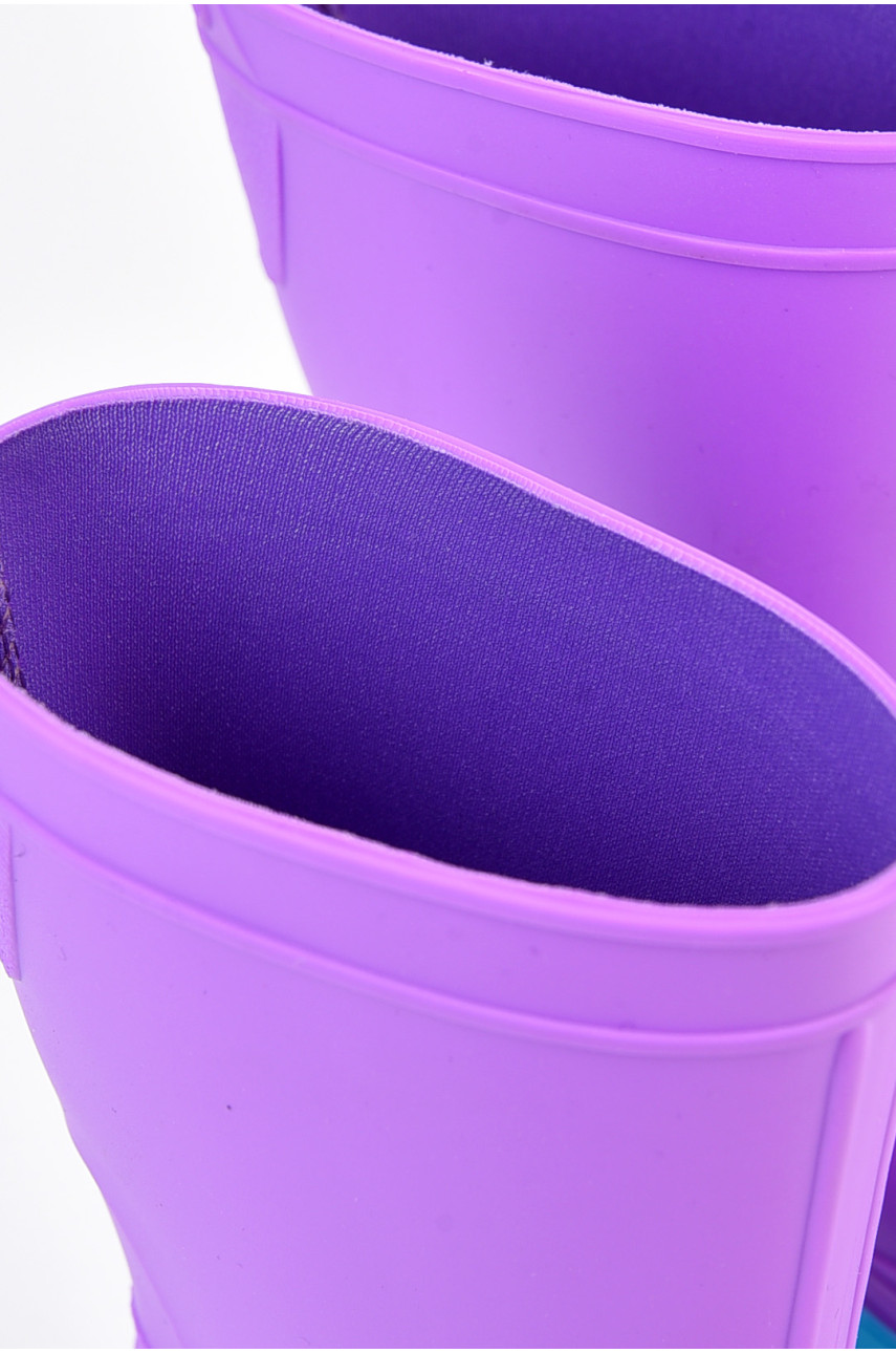 Сапоги резиновые детские сиреневого цвета ISO-9001 196925 Сапоги резиновые детские сиреневого цвета ISO-9001 196925