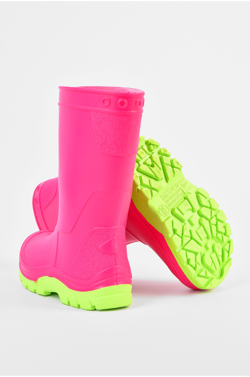 Сапоги резиновые  детские малинового цвета ISO-9001 196926