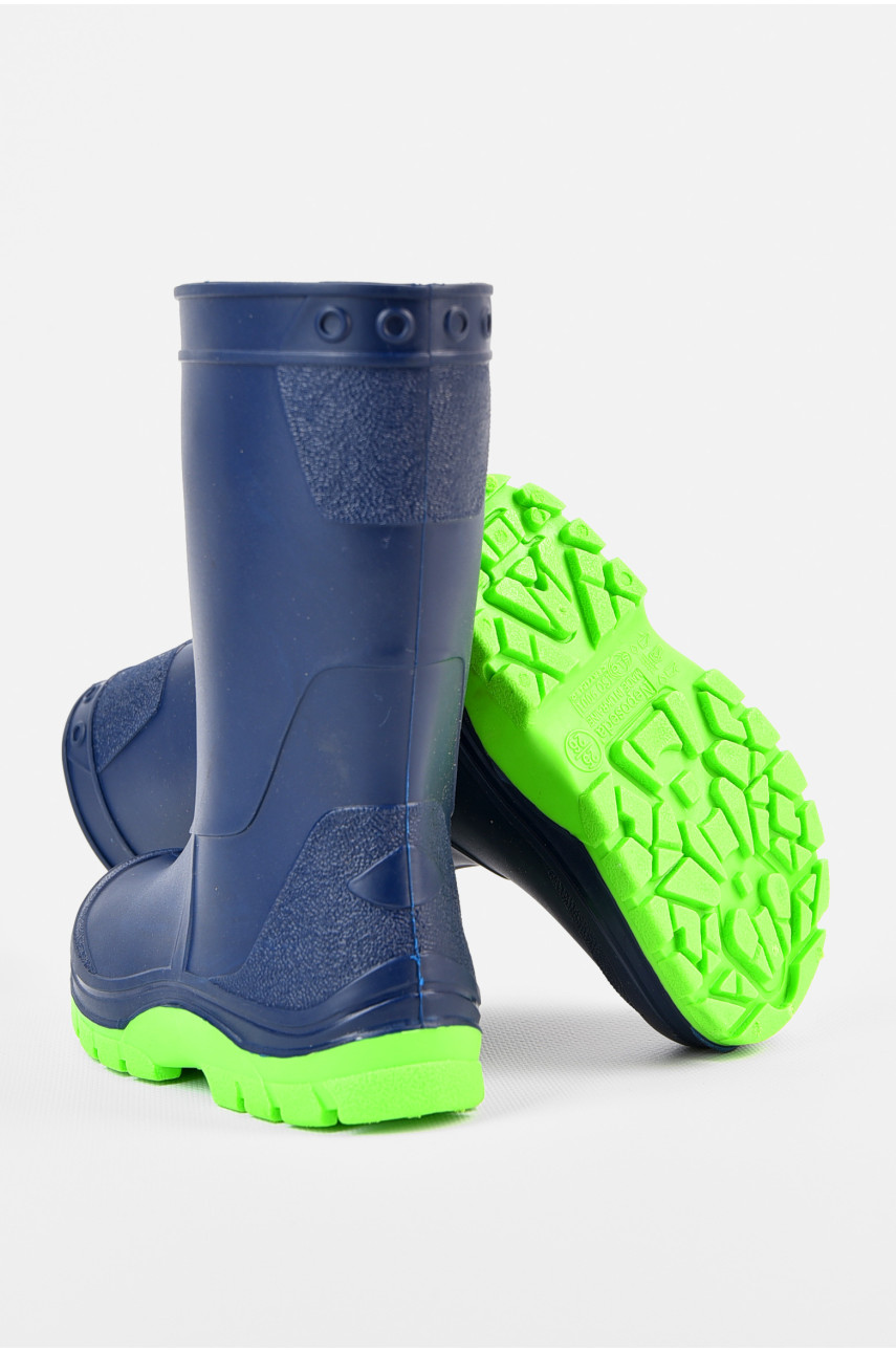 Сапоги резиновые детские темно-синего цвета ISO-9001 196928 Сапоги резиновые детские темно-синего цвета ISO-9001 196928