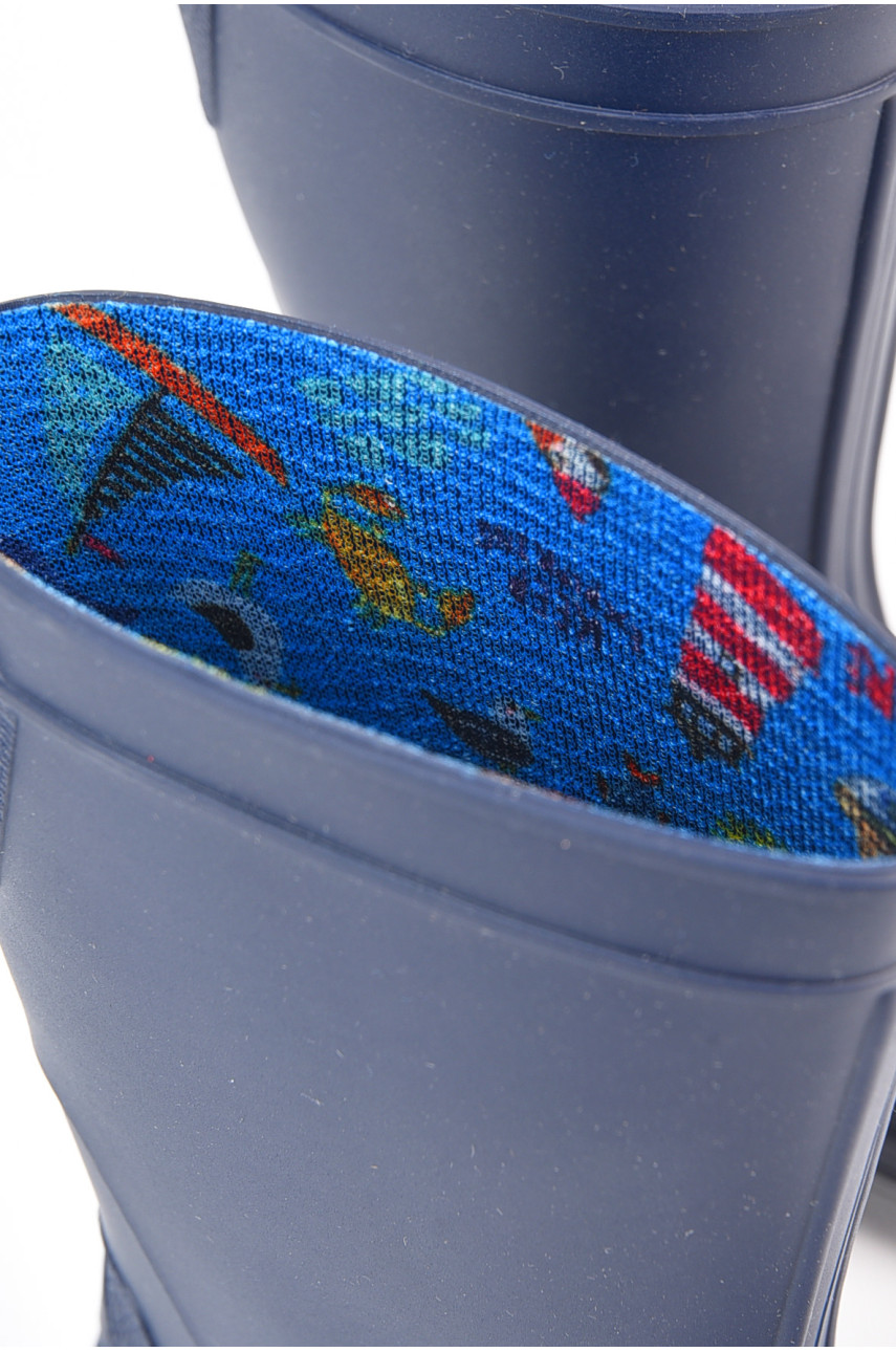 Сапоги резиновые детские темно-синего цвета ISO-9001 196929 Сапоги резиновые детские темно-синего цвета ISO-9001 196929