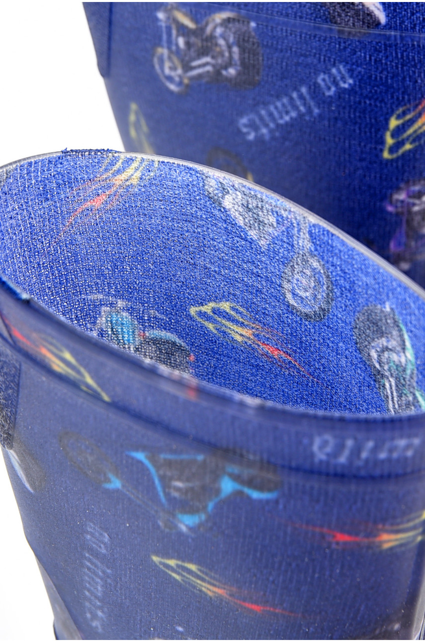 Сапоги резиновые детские темно-синего цвета ISO-9001 196930 Сапоги резиновые детские темно-синего цвета ISO-9001 196930