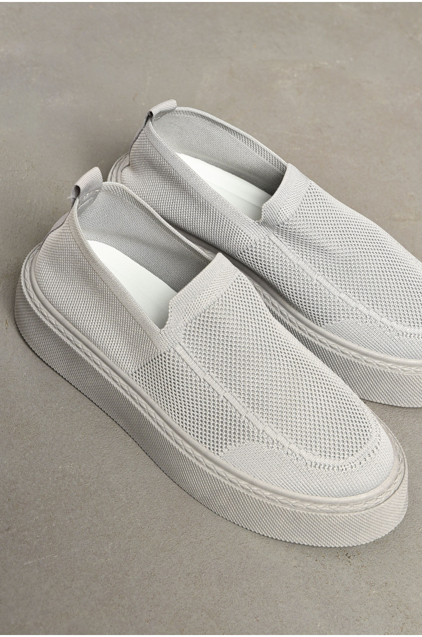 Кросівки жіночі сірого кольору текстиль 2023-31-4 196937
