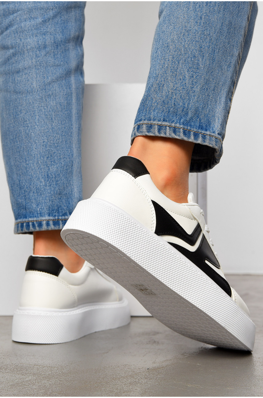 Кросівки жіночі білого кольору на шнурівці 2023-22-2 196941