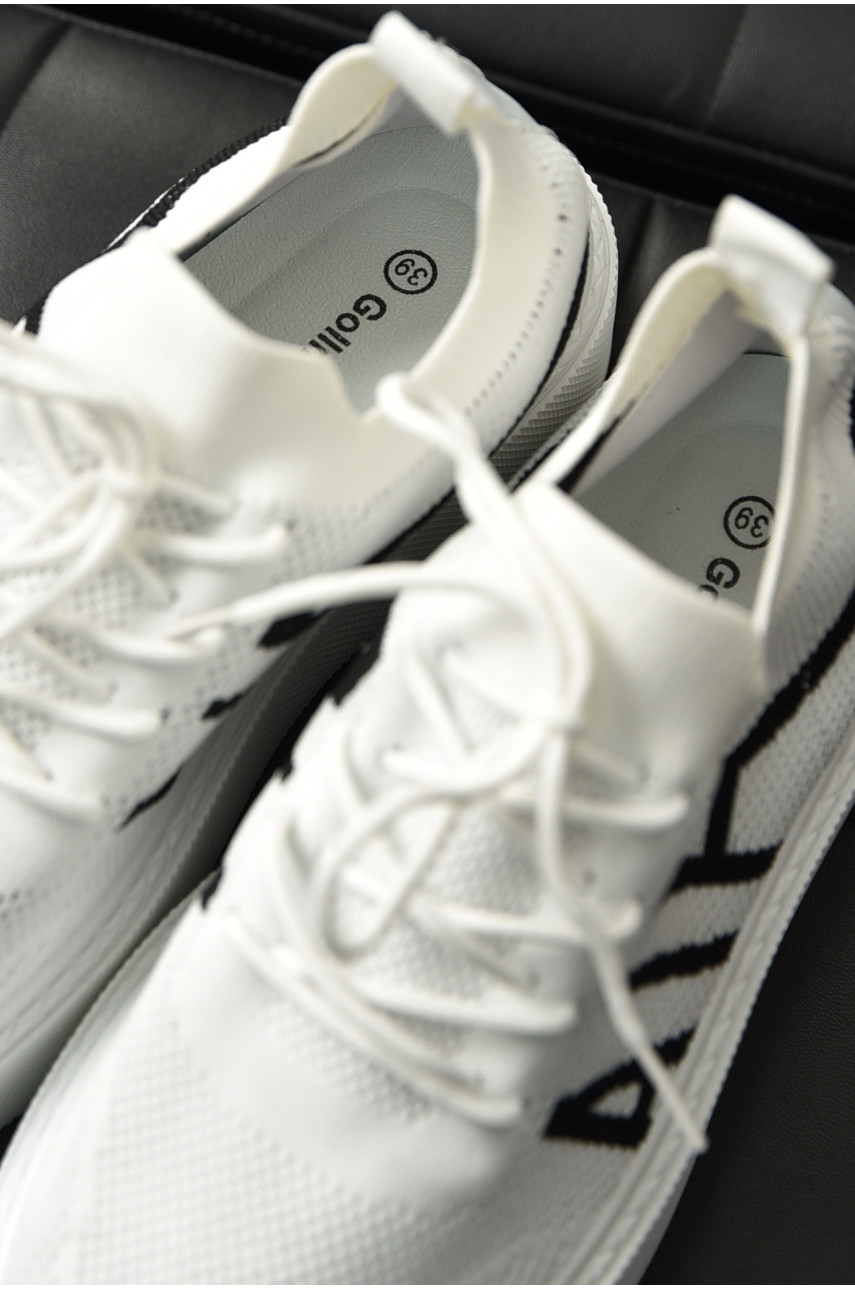 Кросівки жіночі білого кольору текстиль 2023-33-2 196961