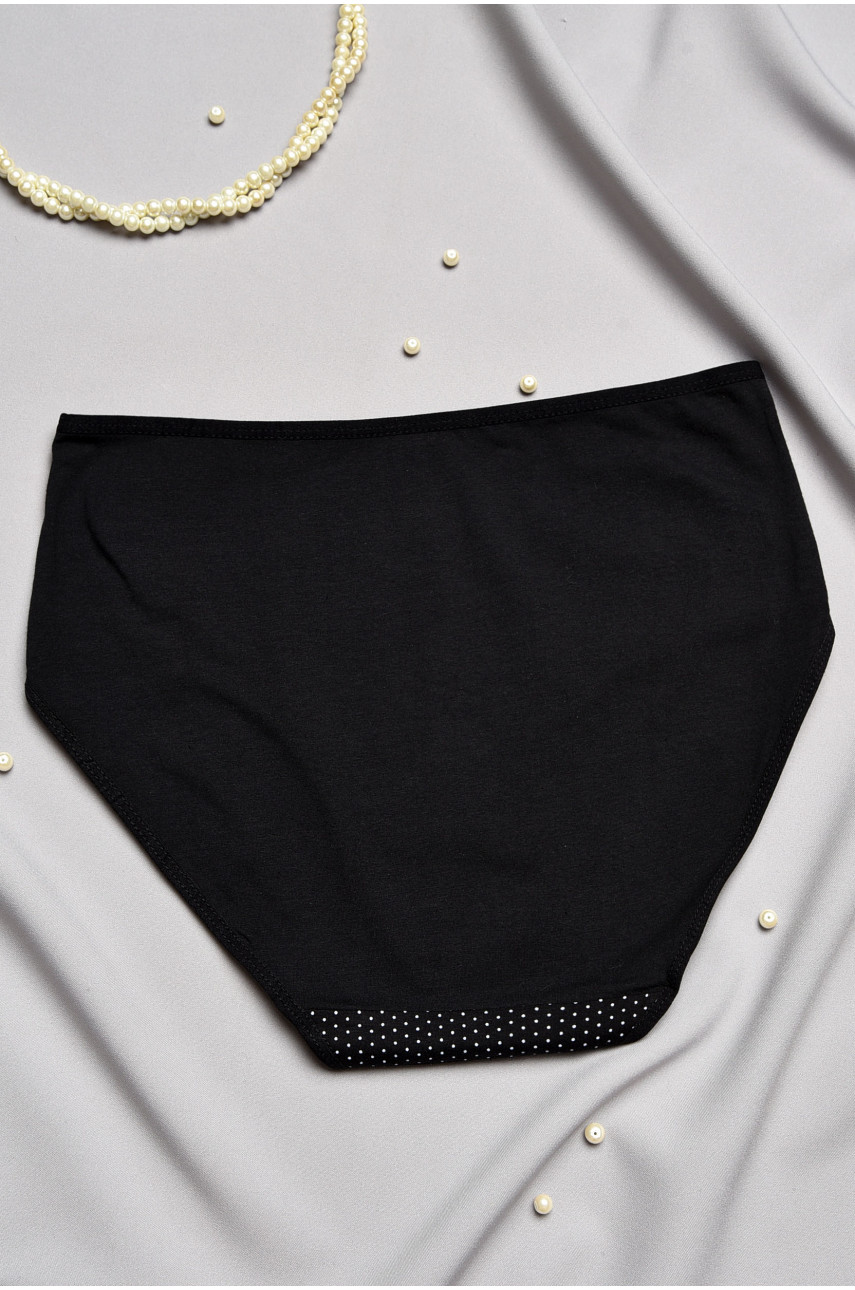 Трусы женские полубатальные чёрного цвета 38321 196973