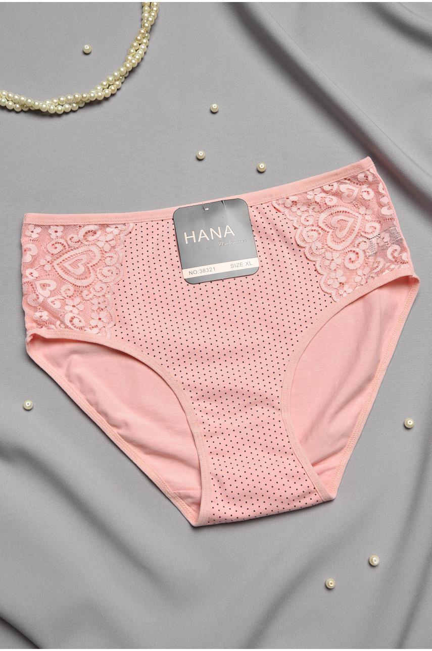 Трусы женские полубатальные розового цвета 38321 196976