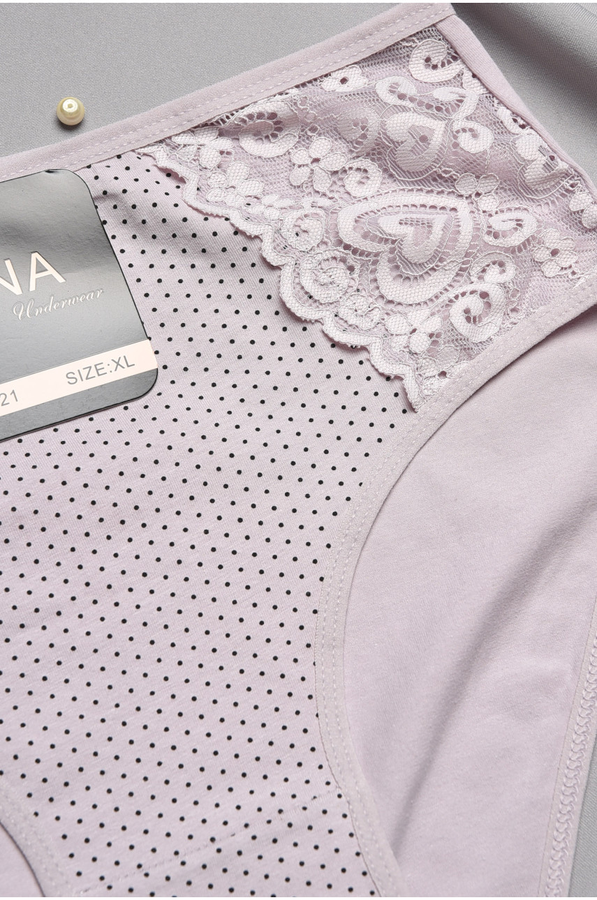 Трусы женские полубатальные светло-сиреневого цвета 38321 196977