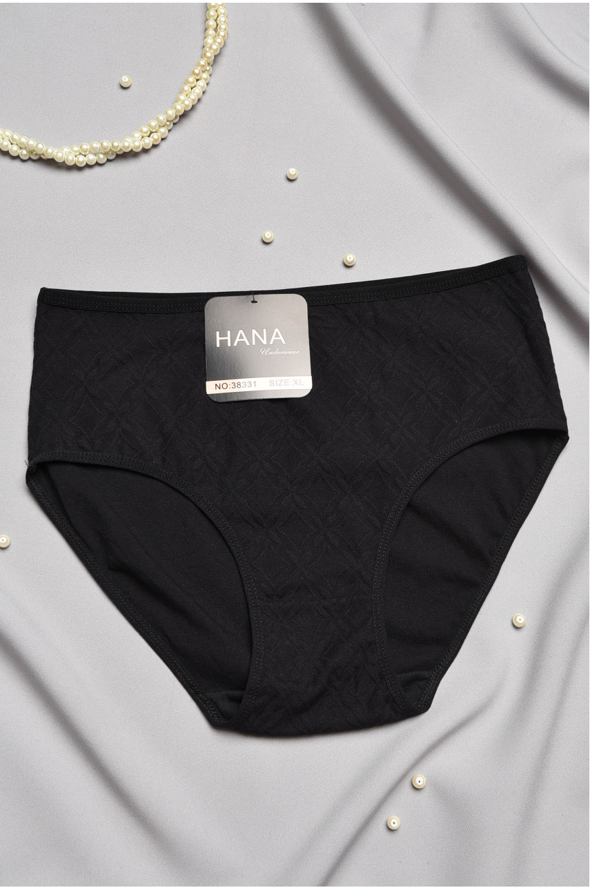 Труси жіночі напівбатальні чорного кольору 38331 196979 Труси жіночі напівбатальні чорного кольору 38331 196979