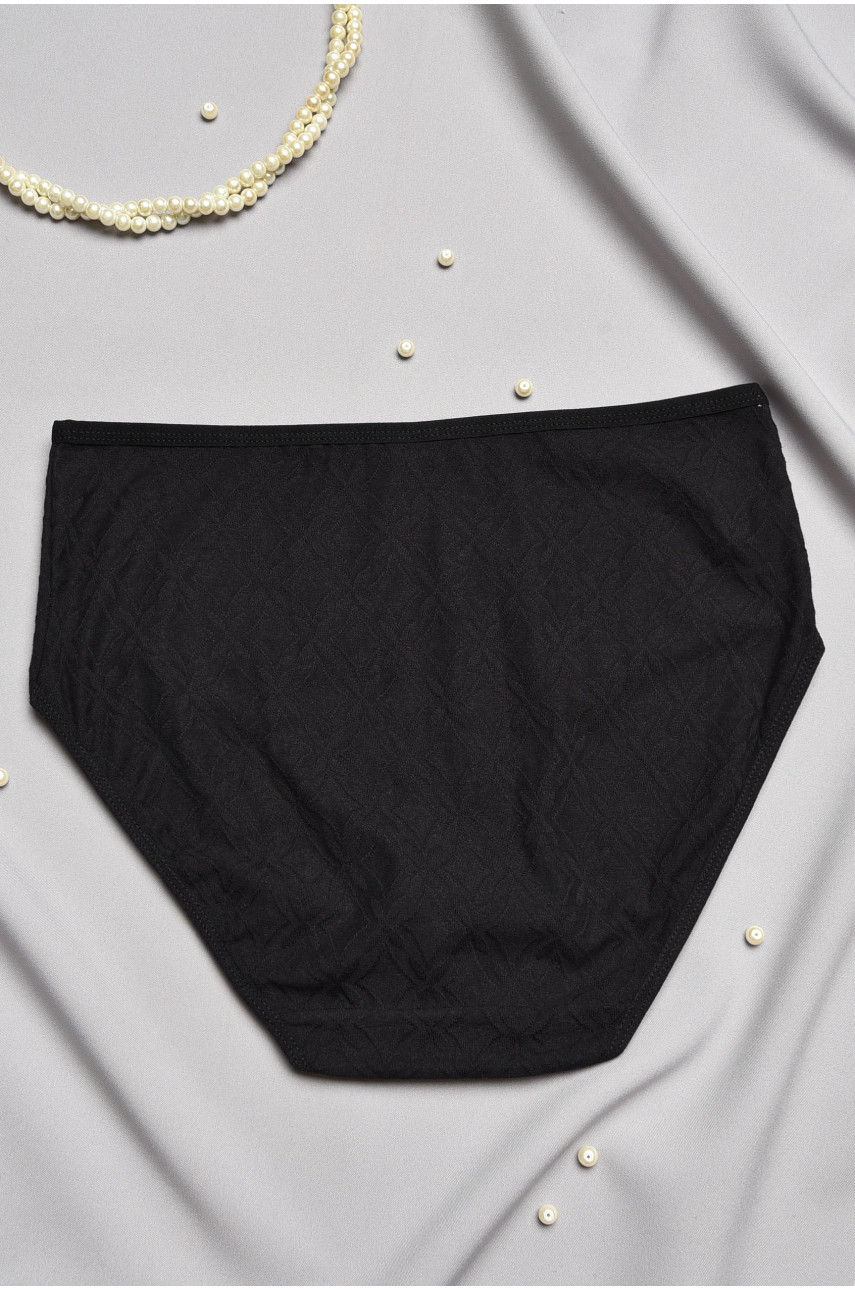 Труси жіночі напівбатальні чорного кольору 38331 196979 Труси жіночі напівбатальні чорного кольору 38331 196979