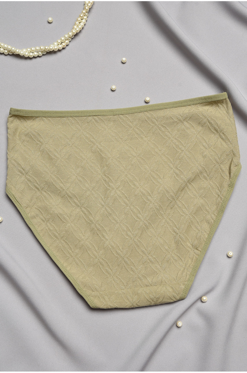 Трусы женские полубатальные оливкового цвета 38331 196981