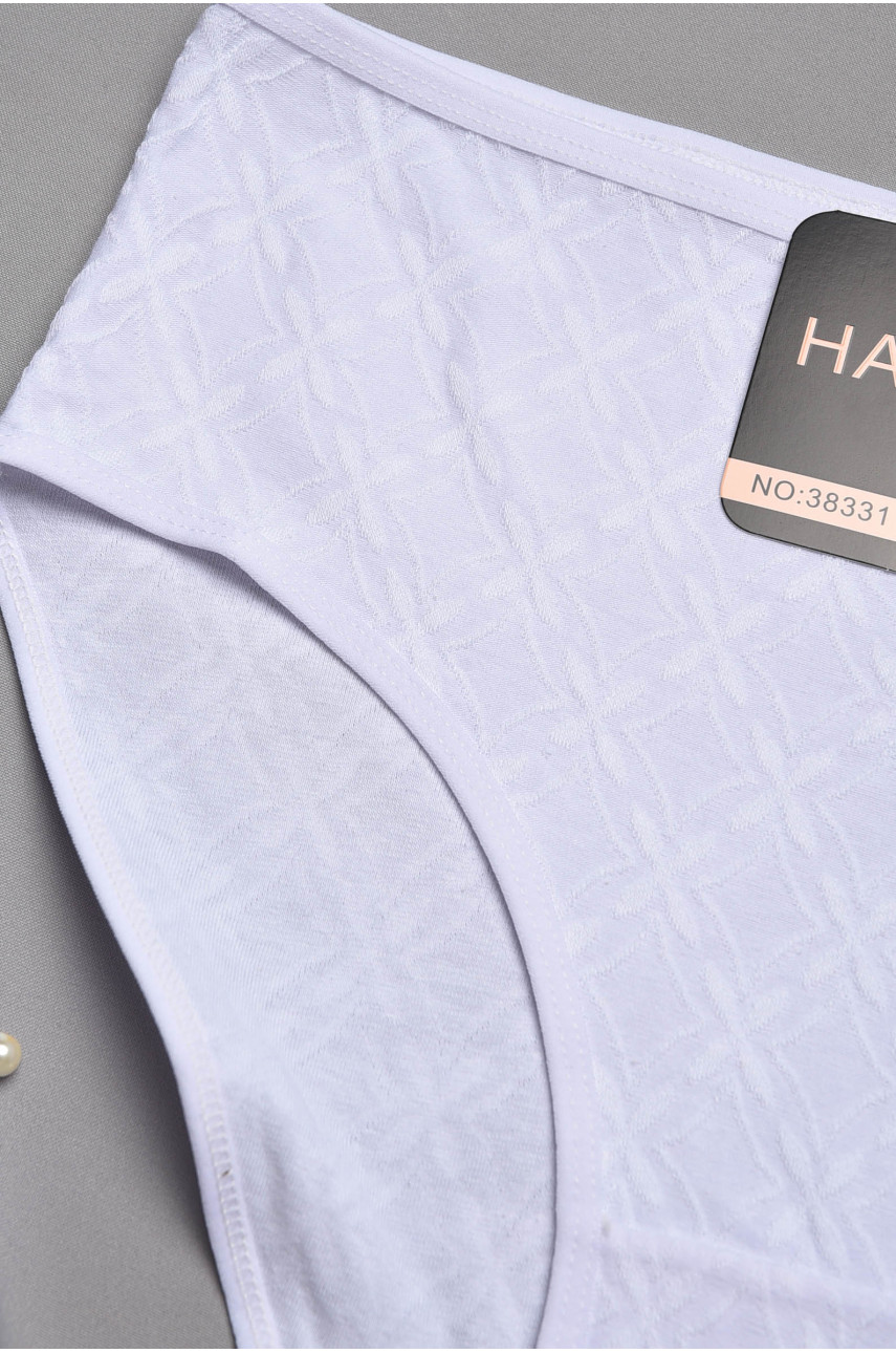 Трусы женские полубатальные белого цвета 38331 196982