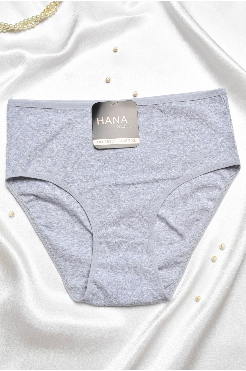 Трусы женские полубатальные серого цвета 38331 196983