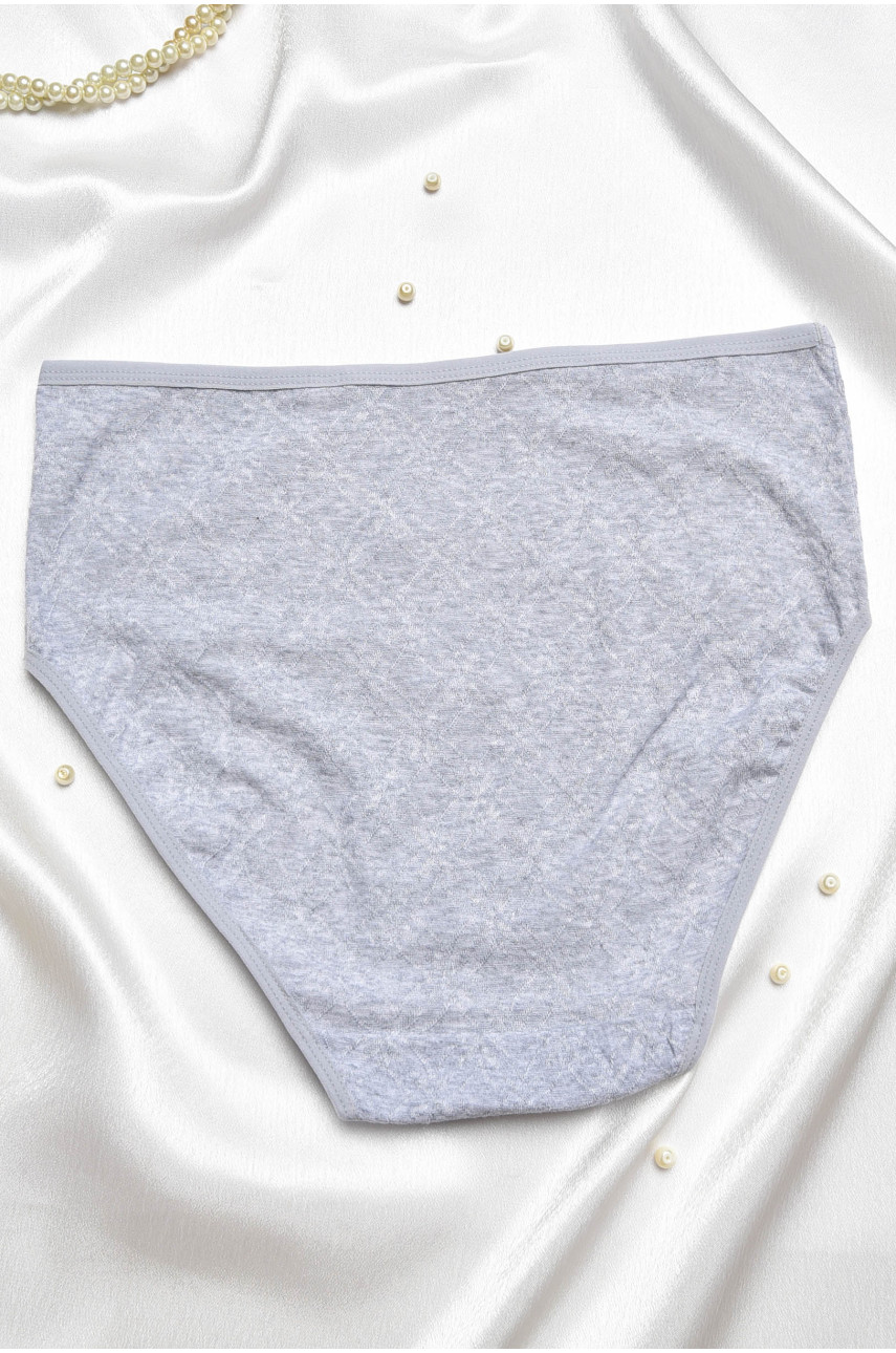 Трусы женские полубатальные серого цвета 38331 196983