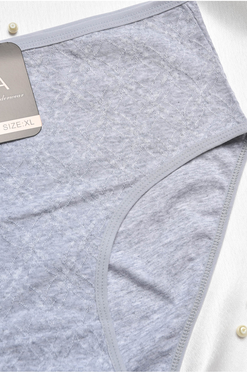 Трусы женские полубатальные серого цвета 38331 196983