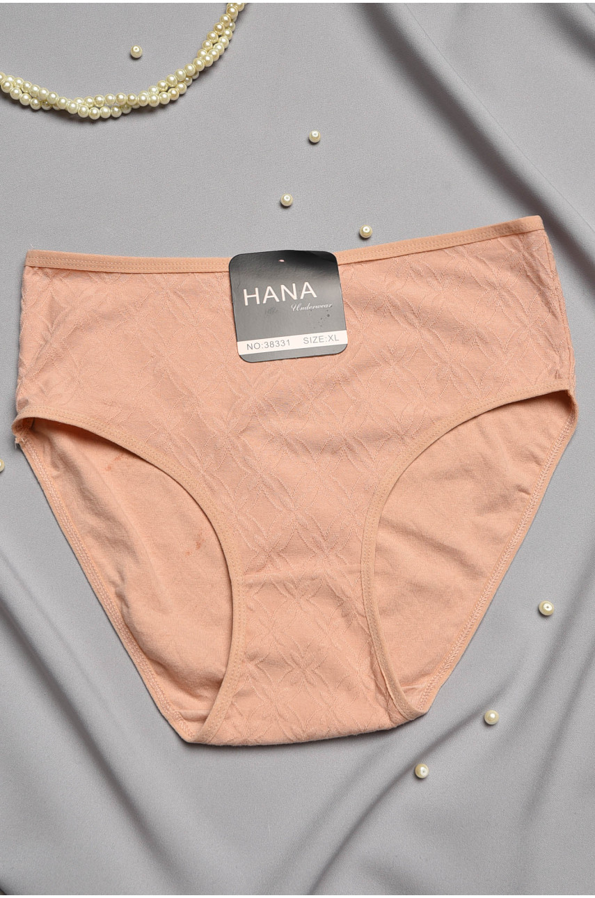 Трусы женские полубатальные бежевого цвета 38331 196984