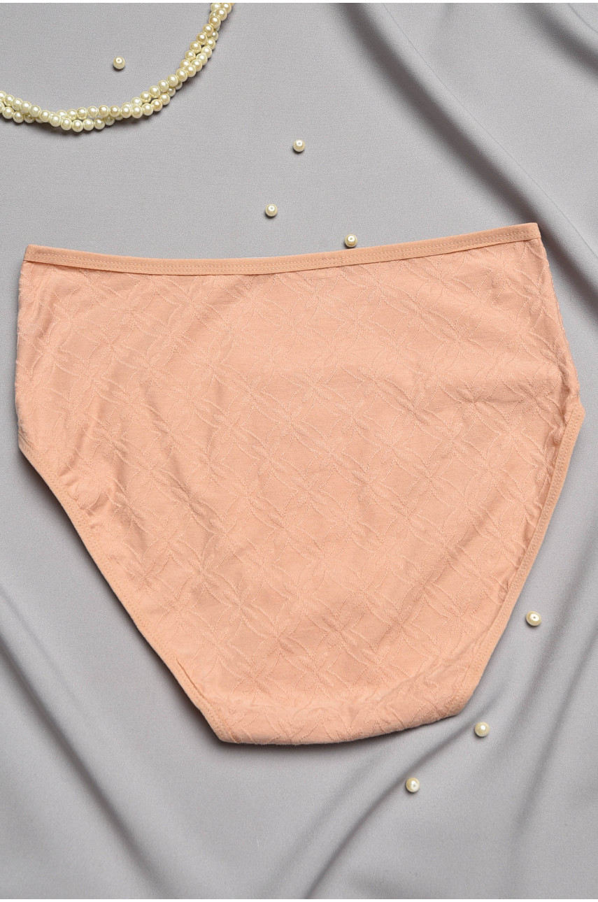 Трусы женские полубатальные бежевого цвета 38331 196984