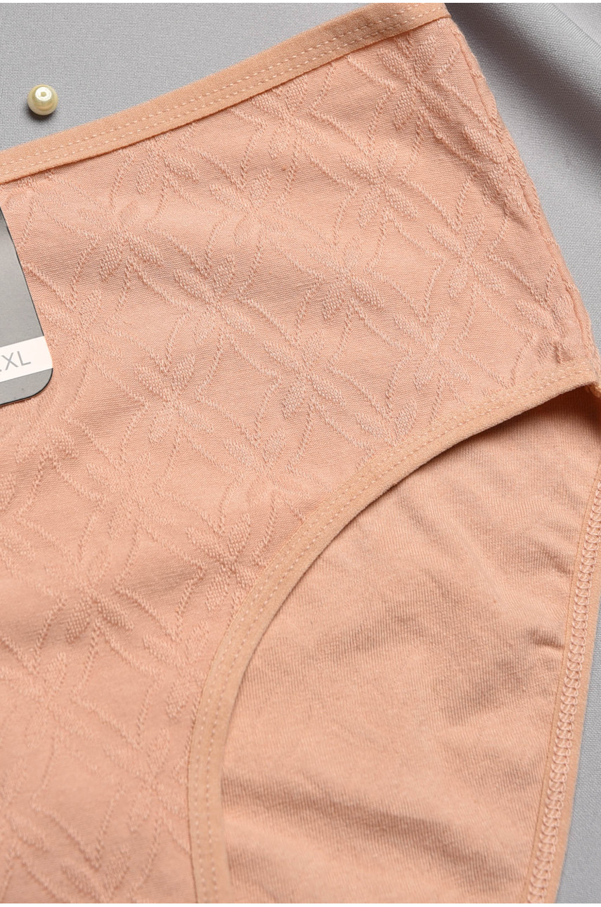 Трусы женские полубатальные бежевого цвета 38331 196984