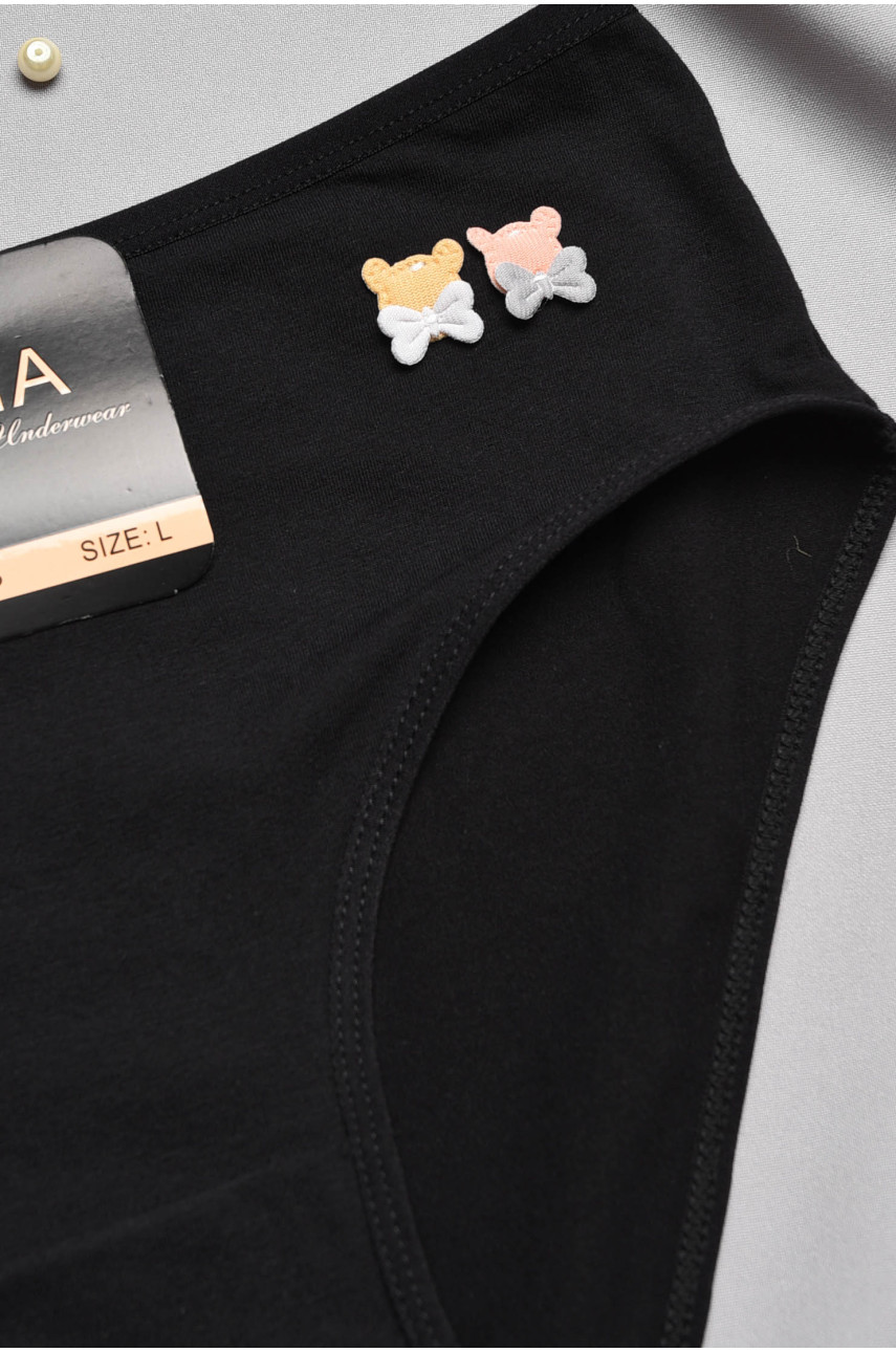 Труси жіночі напівбатальні чорного кольору 24133 196998 Труси жіночі напівбатальні чорного кольору 24133 196998