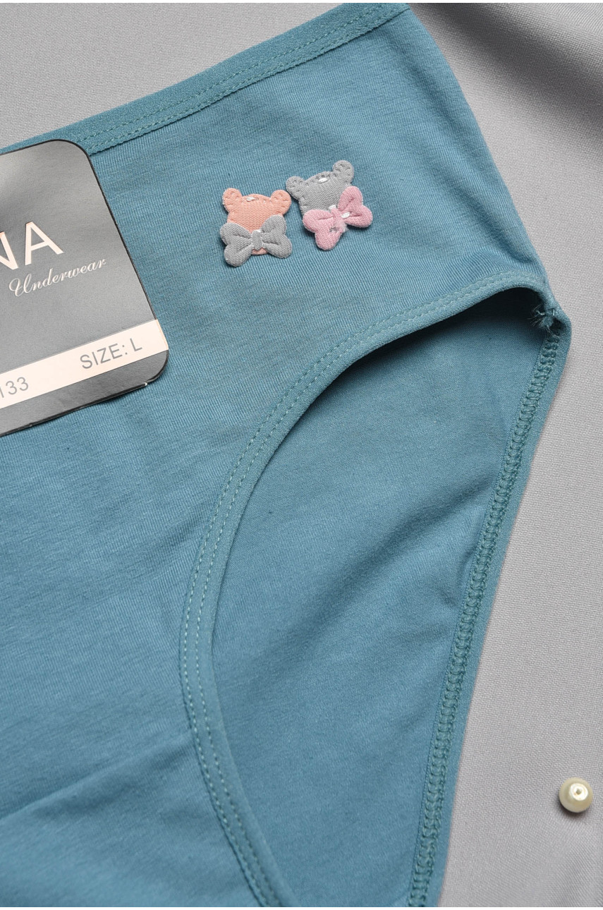 Трусы женские полубатальные изумрудного цвета 24133 197001 Трусы женские полубатальные изумрудного цвета 24133 197001