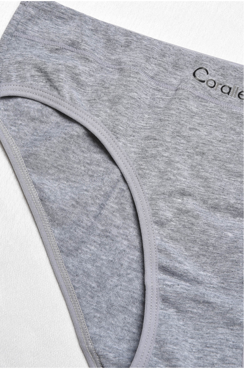 Трусы женские однотонные серого цвета M60091 197029