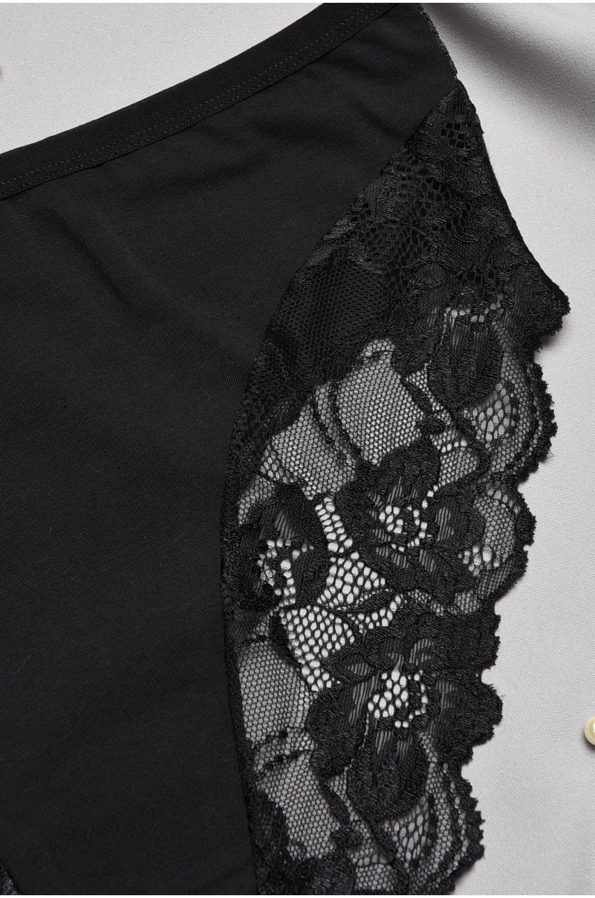 Труси жіночі напівбатальні чорного кольору F6470 197037