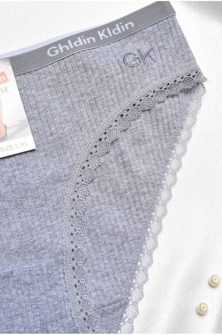 Труси жіночі однотонні сірого кольору JY9772-8 197047 Труси жіночі однотонні сірого кольору JY9772-8 197047