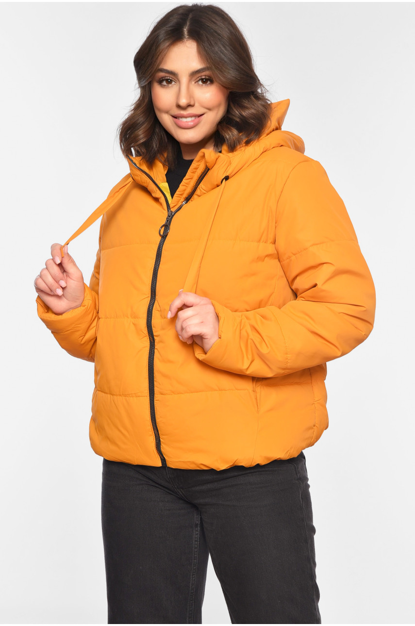 Куртка жіноча демісезонна гірчичного кольору 286 197049