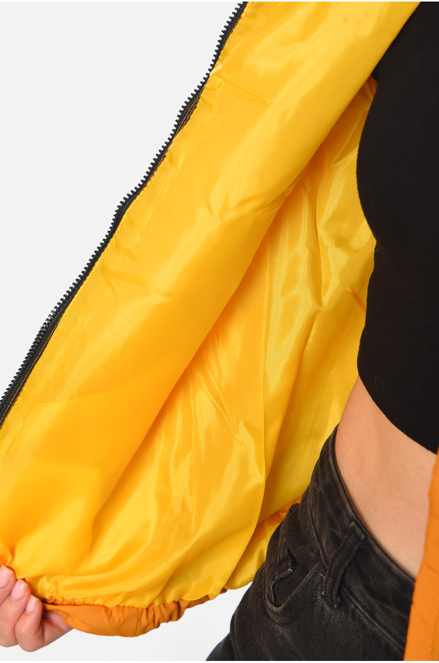 Куртка жіноча демісезонна гірчичного кольору 286 197049