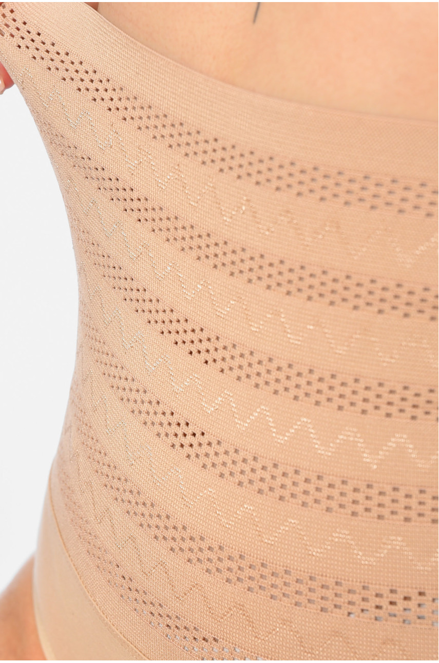 Труси з утяжкою жіночі напівбатальні бежевого кольору 6649 197061