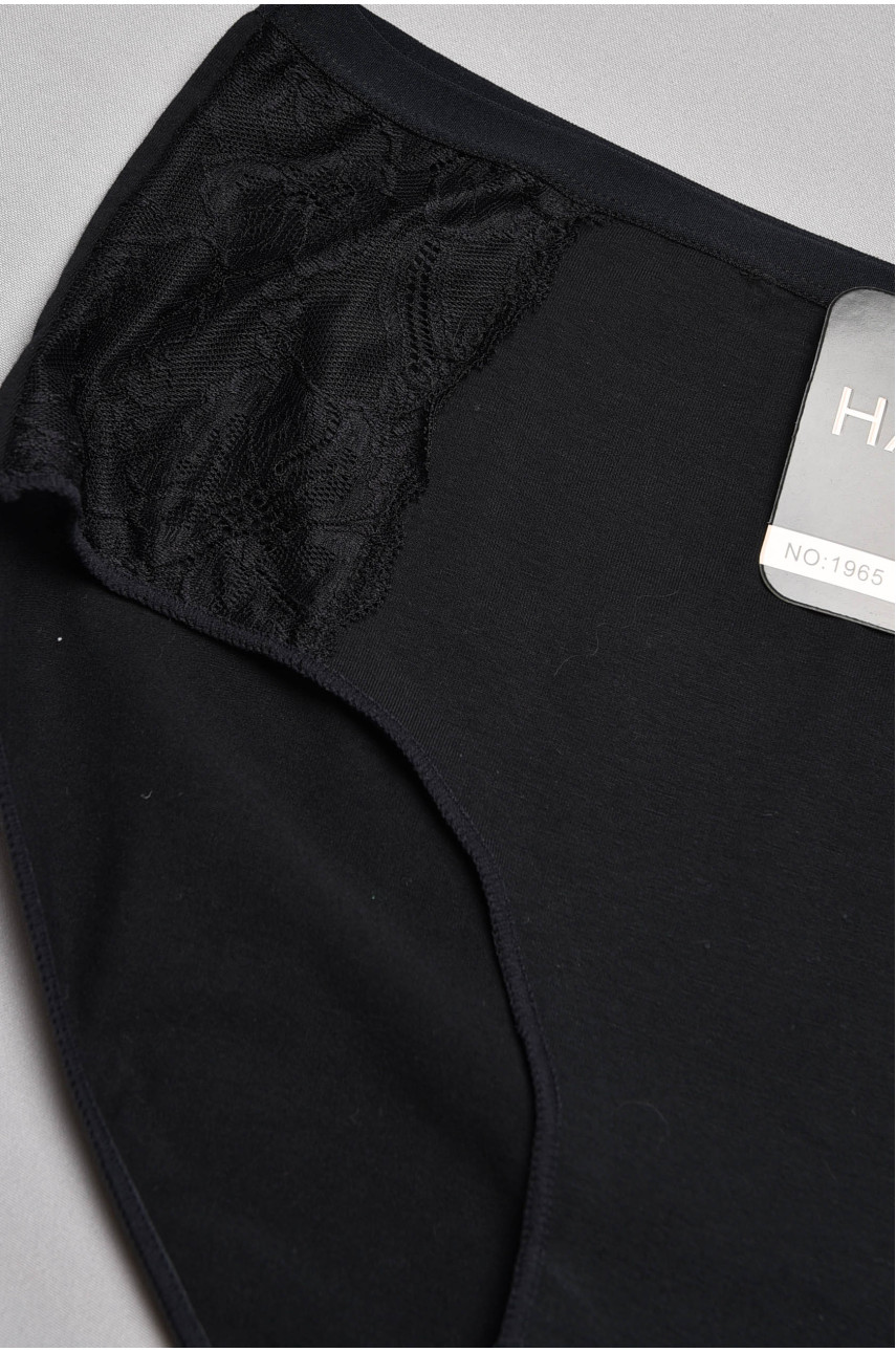 Трусы женские полубатальные чёрного цвета 1965 197062 Трусы женские полубатальные чёрного цвета 1965 197062
