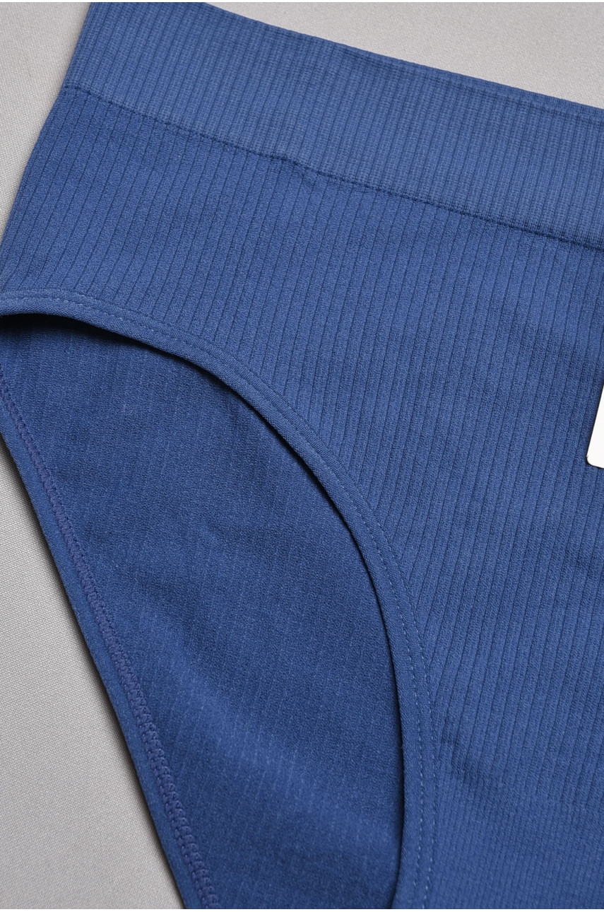 Трусы женские полубатальные синего цвета 3933-8 197068