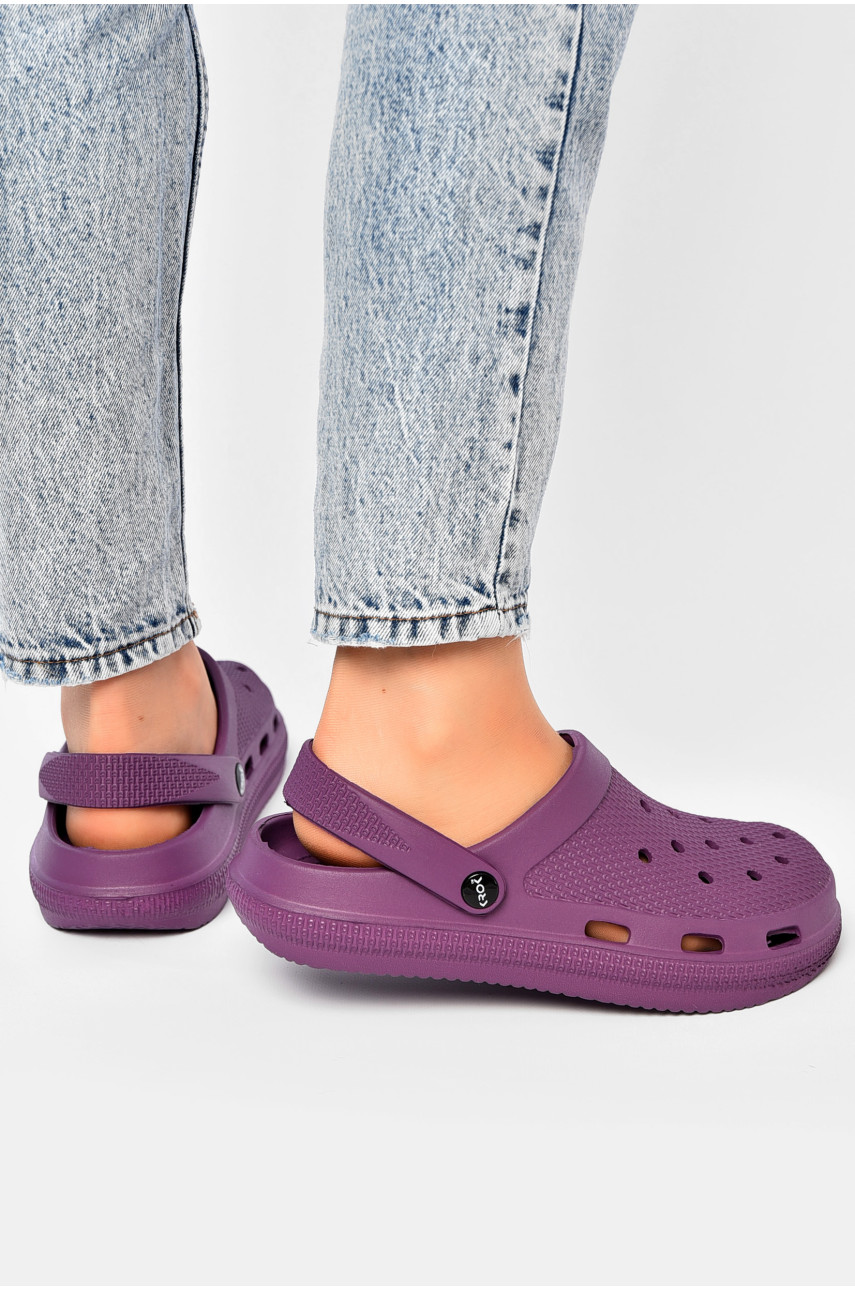 Крокси жіночі темно-фіолетового кольору С-98 197080