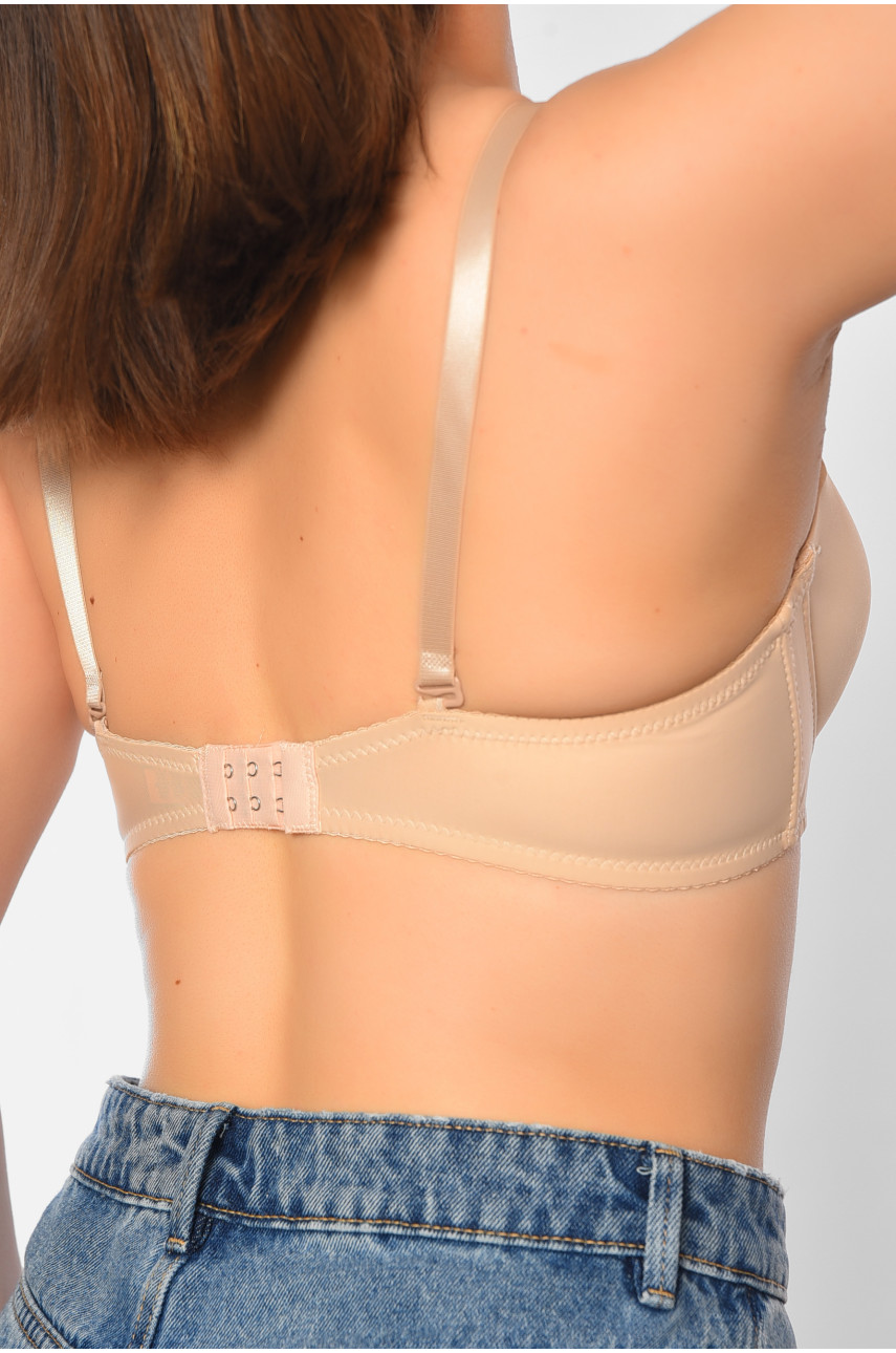 Бюстгальтер женский бежевого цвета чашка D 33100 197096