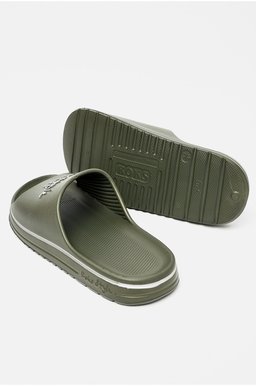 Шльопанці чоловічі піна кольору хакі 520 197099